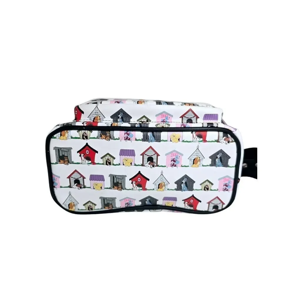Loungefly Disney Dogs Doghouse Allover Print Mini Backpack Dodger Lady Tramp EUC